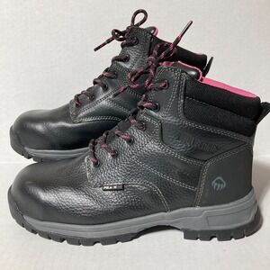Wolverine Boots F2413-18 Peak Leather‎ Lace Up  Women's Size 9 1/2 M, Black